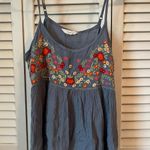 Sim & Sam Flowy Tank Top With Floral Embroidery  Photo 0