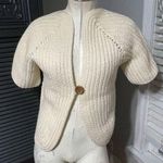 VAMP Vtg Koret Sweater Coat Short Sleeve Cardigan Wool Wood Button Cottagecore S Brown Photo 0