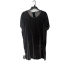 Madewell Velvet Bow Back Tee Dress Short Sleeve Silvery Gray Silk Blend Medium Photo 2