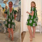 Hunter Bell  Wilkes Dress Herring Green Puff Sleeve Cotton Size Medium NWT Photo 15