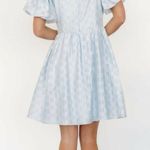 Baltic Born  Sommer Light Blue Babydoll Puff Sleeve Mini Dress Photo 1