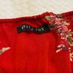 White Fox Boutique White Fox Red Floral Romper Photo 3