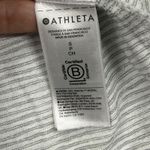 Athleta  V-Neck T-Shirt Striped Short‎ Sleeve Casual Top Athleisure Small Photo 4