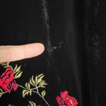 Chico's  Design 1‎ Jacket Womens Medium Black Velvet Floral Silk Rayon Toggle M 8 Photo 8