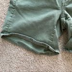 American Eagle Army Green Midi Denim Shorts Size 0 Photo 4