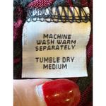 Cut Loose Shirt Women XS‎ Red Gray Long Sleeve Textured Knit Asymmetric Hem Top Photo 7