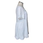 Princess Polly White Linen Blend Square Neck Babydoll Mini Dress Size 8 Photo 1