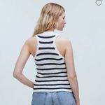 Madewell Crochet-Knit Crewneck Sweater Tank Bright Ivory Size XXS Photo 3