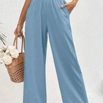SheIn VCAY Solid Paperbag Waist Wide Leg Pants Photo 1