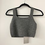 Everlane The Cozy Stretch Wool Tank Cropped in Heather Charcoal Gray Size S NWT Photo 4