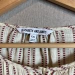 Elizabeth and James  stripe puff sleeve cotton blouse Photo 7