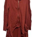 Democracy  burnt orange hi low zip hoodie cardigan size medium Photo 0