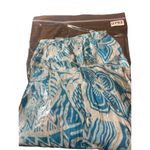 JW Style Turquoise White Floral Ruffle Asymmetrical Elastic Waist Skirt XL Blue Photo 9