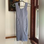 Aura  Gray Ruched Sheath Midi Dress Photo 3
