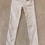 Rag and Bone White & Black Stripe Ankle Skinny Jeans Photo 0