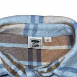 Ford Bronco Flannel Shirt Womens L Blue Plaid Button Up Shacket Official Retro Size L Photo 3