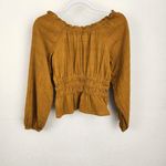 Madewell  Womens Sophia Peasant Top Size XS Antique Gold Blouse Photo 2