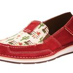 Ariat Cruiser Roper Suede Slip On Canvas Shoes Desert Cactus Cowgirl Print 6 NEW Photo 0