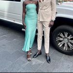 House Of CB  Alette Jade Satin Strapless Maxi Dress M Photo 3