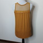 Maurice's yellow key hole lace top tank top size small Photo 4