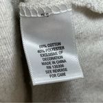 Dress Barn Sunday | Oatmeal V-Neck Hooded Sweatshirt With Floral Embroidery | XL Photo 10