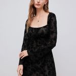 Cider  Mesh Square Neck Floral Ruffle Mini Dress Photo 1