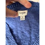 J.Crew Sweater Small Blue 100% Cotton V Neck Textured Knit Long Sleeve Casual Photo 6