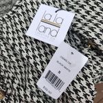 NWT La La Land Creative Co Women's Houndstooth Crop Top, Size S, Long Sleeve, Black Photo 4