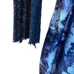 Freebird Floral Full Length Long Sleeve Maxi Dress Women’s Size Small Gown Blue Photo 3