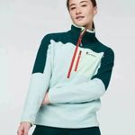 Cotopaxi Abrazo Half Zip Fleece Jacket In Deep Ocean Ice Photo 0