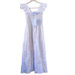 Hill House The Kimmy Nap White Maxi Dress 100% Cotton Swiss Dot Women's Small Photo 2