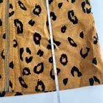 Obey Leopard Print Corduroy Mini Skirt 26 Tan Black Zip Front Y2K Punk Grunge Photo 5
