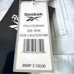Reebok NWT Women's Light Blue Tie Dye Print Full Zip Hooded Jacket Zip Pockets Photo 3