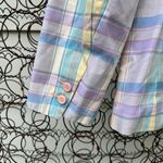 Vintage 80s Pastel Blue Yellow Plaid Blazer Separates by Donkenny Size 12 Photo 5
