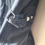 Plugg Black/Dark Gray Military Style Utility Jacket Women's M Cargo Pockets Tie Size M Photo 4