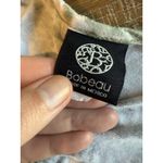 Bobeau  Boho Sleeveless Flowy Asymmetrical Tank Top Large Gray White Brown Print‎ Photo 6