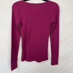 Aeropostale Y2K  Women's Logo V-Neck Long Sleeve Tee Shirt Magenta Pink Size M Photo 4