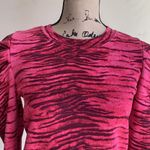 Pam & Gela Revolve  Pink Tiger Print Sweatshirt Sz P Photo 9