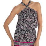 White House | Black Market  Drop Waist Tunic Black Multi - M EUC​ Photo 0