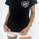 SheIn I’m Dead Inside Candy Heart Black Short Sleeve Tee Size Medium Photo 0