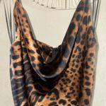 Black and Brown Slip Mini Dress with Cowl Neck Size 10 Photo 5