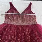 Lulus Ballerina Dream Burgundy and Gold Sleeveless Skater Dress LARGE NWT Photo 6