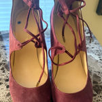 Ivanka Trump  Burgundy Suede Heels Photo 0