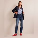 Boden USA BODEN High Rise True Straight Leg Jeans Women’s 28 x 32 Medium Vintage Wash Photo 13