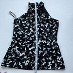 White House | Black Market floral twist halter top sleeveless blouse small Photo 9