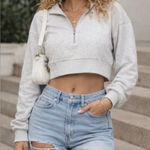 We Wore What  half zip hoodie Photo 1