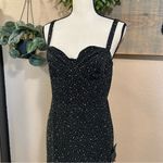 Lulus NWT  A-Lister Black Rhinestone Bustier Maxi Dress Photo 3