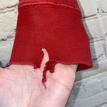 Step Ahead Crimson OU Distressed V Neck Hoodie Red Size M Photo 7