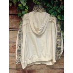 Free People  She Fly Jacket Coat White Hood Layered Embroidered Aztec XS Oversize Photo 5