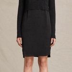 ALLSAINTS Merino Wool Paro Dress LS High Neck Satin Front Panel Small Black NWOT Photo 1